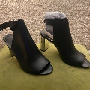 Banana Republic Metallic Peep Toe Booties NWT